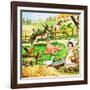 Little Girl at the Farm-English School-Framed Giclee Print