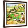 Little Girl at the Farm-English School-Framed Giclee Print