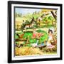 Little Girl at the Farm-English School-Framed Giclee Print