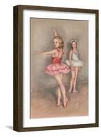 Little Girl Ballerinas-null-Framed Art Print