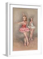 Little Girl Ballerinas-null-Framed Art Print