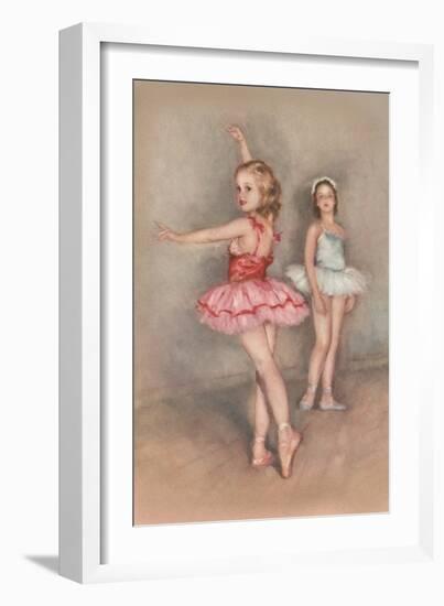 Little Girl Ballerinas-null-Framed Art Print