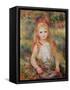 Little Girl Carrying Flowers, or the Little Gleaner, 1888-Pierre-Auguste Renoir-Framed Stretched Canvas