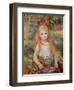 Little Girl Carrying Flowers, or the Little Gleaner, 1888-Pierre-Auguste Renoir-Framed Giclee Print