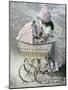 Little Girl Checking on Baby in Carriage-Nora Hernandez-Mounted Giclee Print