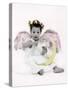 Little Girl Dressed as Cupid Holding a Drawn Bow-Nora Hernandez-Stretched Canvas