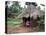 Little Girl Dressed for Church, in Front of Hut, Uganda, East Africa, Africa-D H Webster-Stretched Canvas