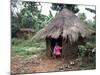 Little Girl Dressed for Church, in Front of Hut, Uganda, East Africa, Africa-D H Webster-Mounted Photographic Print