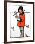 "Little Girl Feeding Birds,"January 31, 1925-Sarah Stilwell Weber-Framed Giclee Print