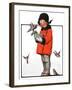 "Little Girl Feeding Birds,"January 31, 1925-Sarah Stilwell Weber-Framed Giclee Print