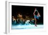 Little Girl Figure Skating at Sports Arena-Sergey Nivens-Framed Photographic Print