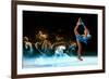 Little Girl Figure Skating at Sports Arena-Sergey Nivens-Framed Photographic Print