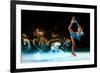 Little Girl Figure Skating at Sports Arena-Sergey Nivens-Framed Photographic Print