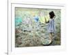 Little Girl Hanging Laundry-Nora Hernandez-Framed Giclee Print