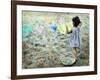 Little Girl Hanging Laundry-Nora Hernandez-Framed Giclee Print