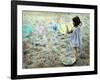 Little Girl Hanging Laundry-Nora Hernandez-Framed Giclee Print