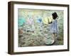 Little Girl Hanging Laundry-Nora Hernandez-Framed Giclee Print