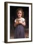 Little Girl Holding Apples in Her Hands-William Adolphe Bouguereau-Framed Art Print