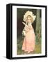 Little Girl Holding Rabbit-null-Framed Stretched Canvas