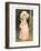 Little Girl Holding Rabbit-null-Framed Art Print