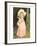 Little Girl Holding Rabbit-null-Framed Art Print