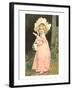 Little Girl Holding Rabbit-null-Framed Art Print