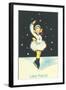 Little Girl Ice Skater in Lake Placid, New York-null-Framed Art Print