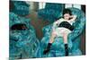 Little Girl in a Blue Armchair. Dated: 1878. Dimensions: overall: 89.5 x 129.8 cm (35 1/4 x 51 1...-Mary Cassatt-Mounted Poster