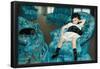 Little Girl in a Blue Armchair. Dated: 1878. Dimensions: overall: 89.5 x 129.8 cm (35 1/4 x 51 1...-Mary Cassatt-Framed Poster