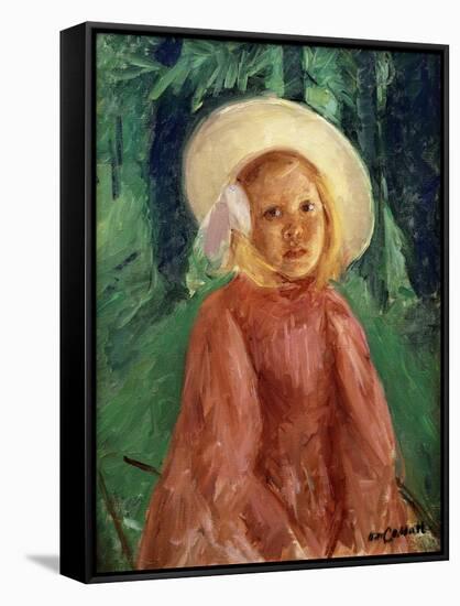 Little Girl in a Redcurrant Dress, 1912-Mary Cassatt-Framed Stretched Canvas