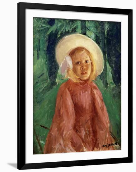 Little Girl in a Redcurrant Dress, 1912-Mary Cassatt-Framed Giclee Print