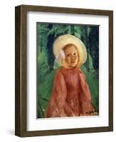 Little Girl in a Redcurrant Dress, 1912-Mary Cassatt-Framed Giclee Print