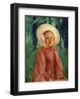 Little Girl in a Redcurrant Dress, 1912-Mary Cassatt-Framed Giclee Print