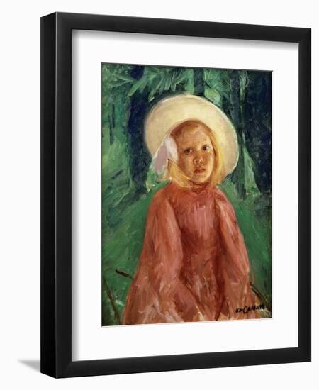 Little Girl in a Redcurrant Dress, 1912-Mary Cassatt-Framed Premium Giclee Print