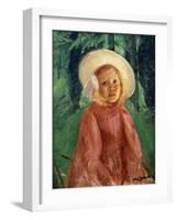 Little Girl in a Redcurrant Dress, 1912-Mary Cassatt-Framed Giclee Print