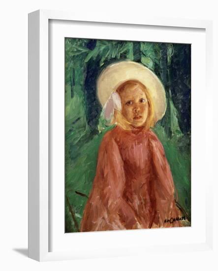 Little Girl in a Redcurrant Dress, 1912-Mary Cassatt-Framed Giclee Print