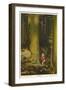 Little Girl in Big Forest-Hugo Grimm-Framed Art Print