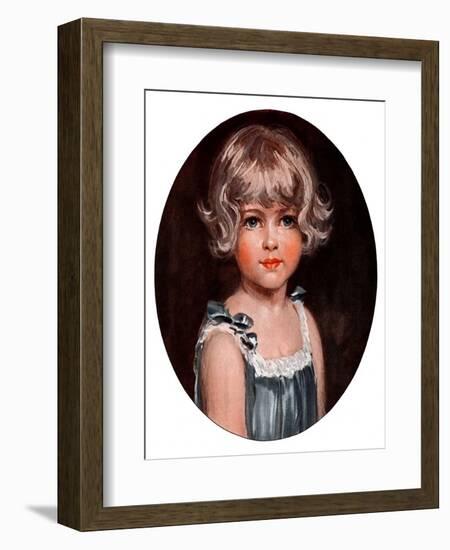 "Little Girl in Blue,"February 7, 1925-Arthur Garratt-Framed Giclee Print