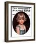 "Little Girl in Blue," Saturday Evening Post Cover, February 7, 1925-Arthur Garratt-Framed Giclee Print