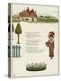 Little Girl in Front of Her House-Kate Greenaway-Stretched Canvas