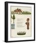 Little Girl in Front of Her House-Kate Greenaway-Framed Art Print