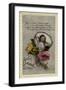 Little Girl in Hand Mirror, with Roses-null-Framed Art Print