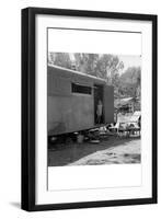 Little Girl in Hous Trailer-Dorothea Lange-Framed Art Print