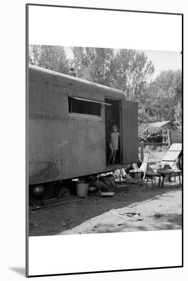 Little Girl in Hous Trailer-Dorothea Lange-Mounted Art Print