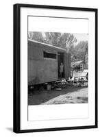 Little Girl in Hous Trailer-Dorothea Lange-Framed Art Print