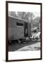 Little Girl in Hous Trailer-Dorothea Lange-Framed Art Print