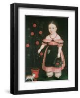 Little Girl in Lavender-John Bradley-Framed Giclee Print