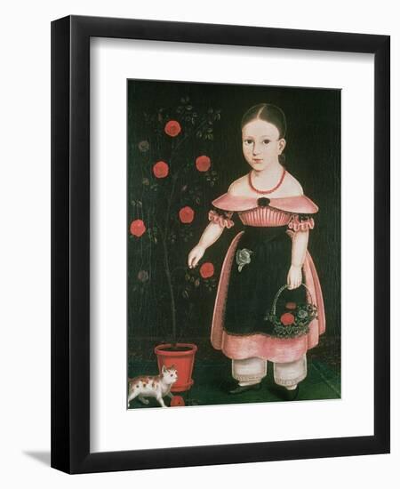 Little Girl in Lavender-John Bradley-Framed Giclee Print