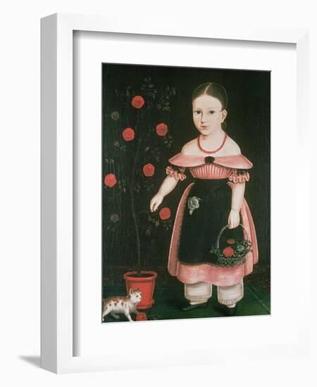 Little Girl in Lavender-John Bradley-Framed Giclee Print