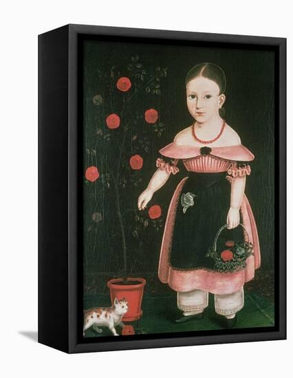 Little Girl in Lavender-John Bradley-Framed Stretched Canvas